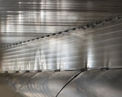 M-braket underneath a pontoon deck